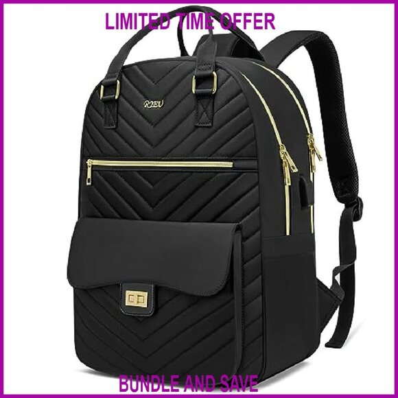 17.3in Laptop Backpack with USB Port, 20 Pockets, Water-Resistant Travel Bag main image 7